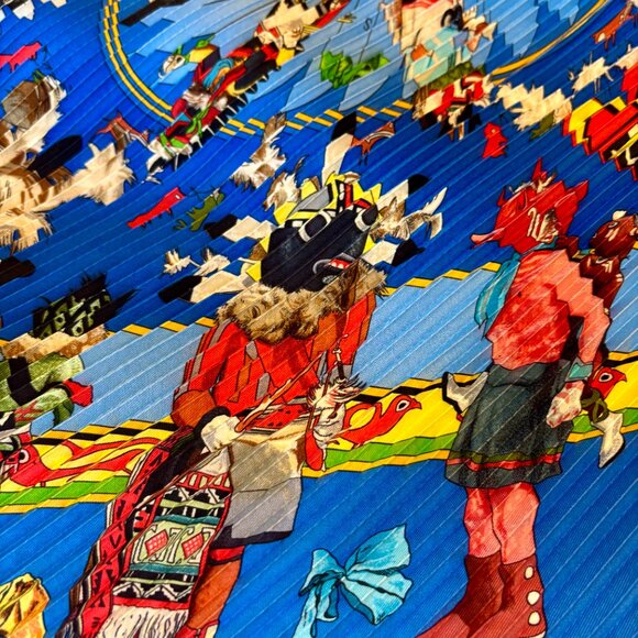 Hermes Plisse Kachina Scarf - Picture 12 of 13